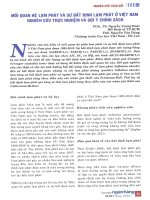 Mối quan hệ lạm phát và sự bất định lạm phát ở việt nam nghiên cứu thực nghiệm và gợi ý chính sách 