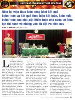 Nhìn lại việc thực hiện công khai kết quả kiểm toán và kết quả thực hiện kết luận, kiến nghị kiểm toán sau khi luật kiểm toán nhà nước có hiệu lực thi hành và những vấn đề đặt ra hiện nay 