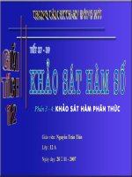 Khảo sát hàm bậc 2