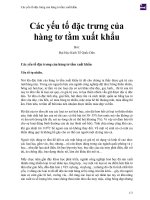 Các yếu tố đặc trưng của hàng tơ tằm xuất khẩu 