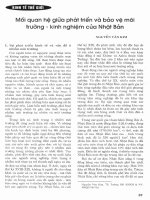 Mối quan hệ giữa phát triển và bảo vệ môi trường   kinh nghiệm của nhật bản 