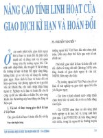 Nâng cao tính linh hoạt của giao dịch kì hạn và hoán đổi 