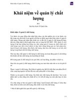 Khái niệm về quản lý chất lượng 