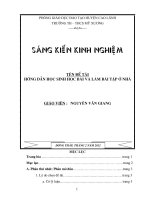 skkn hướng dẫn học sinh học bài và làm bài tập ở nhà 