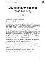 Các hình thức và phương pháp bán hàng 
