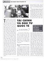 Tài chính và đầu tư quốc tế toàn cầu hóa tài chính và những xu hướng mới 