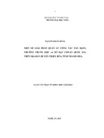 Một số giải pháp quản lý công tác xây dụng trường THCS đạt chuấn QG trên địa bàn huyện thiệu hóa, tình thanh hóa 