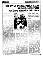 Xử lý vi phạm pháp luật trong lĩnh vực chứng khoán và TTCK 