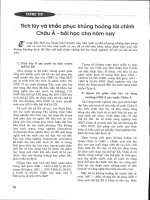 Tích lũy và khắc phục khủng hoảng tài chính châu á   bài học cho hôm nay 