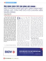 Ứng dụng cách tiếp cận năng lực chung   một phương pháp mới xác định danh mục năng lực cần thiết đối với chuyên viên ngân hàng 