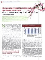 Tái cấu trúc nền tài chính quốc gia giai đoạn 2011   2020 tăng cường hiệu quả và bền vững 