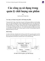 Các công cụ sử dụng trong quản lý chất lượng sản phẩm 