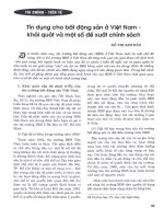 Tín dụng cho bất động sản ở việt nam   khái quát và một số đề xuất chính sách 