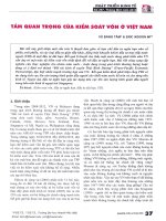 Tầm quan trọng của kiểm soát vốn ở việt nam 