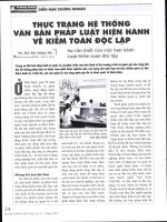 Thực trạng hệ thống văn bản pháp luật hiện hành về kiểm toán độc lập sự cần thiết của việc ban hành luật kiem3 toán độc lập 