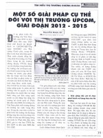 Một số giải pháp cụ thể đối với thị trường upcom, giai đoạn 2012   2015 