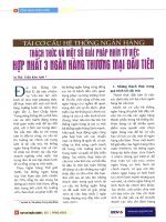 Tái cơ cấu hệ thống ngân hàng thách thức và một số giải pháp nhìn từ việc hợp nhất 3 ngân hàng thương mại đầu tiên 