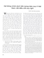 Hệ thống chính sách tiền lương hiện nay ở việt nam đôi điều cần suy nghĩ 