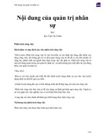 Nội dung của quản trị nhân sự 