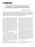 Vấn đề thu hút và sử dụng vốn đầu tư trực tiếp nước ngoài ở việt nam hiện nay 