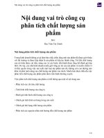 Nội dung vai trò công cụ phân tích chất lượng sản phẩm 