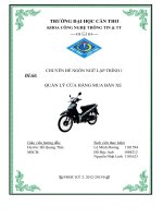 QUẢN LÝ CỬA HÀNG MUA BÁN XE