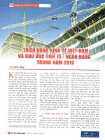 Triển vọng kinh tế việt nam và khu vực tiền tệ   ngân hàng trong năm 2012 