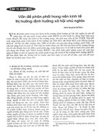 Vấn đề phân phối trong nền kinh tế thị trường định hướng xã hội chủ nghĩa 