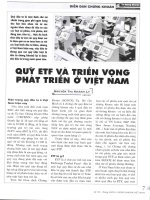 Quỹ ETF và triển vọng phát triển ở việt nam 