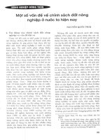 Một số vấn đề về chính sách đất nông nghiệp ở nước ta hiện nay 