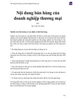 Nội dung bán hàng của doanh nghiệp thương mại 