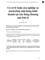 Cơ sở lý luận của nghiệp vụ marketing mặt hàng kinh doanh tại cửa hàng thương mại bán lẻ 