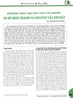 Phương pháp ghi kép vào tài khoản   cơ sở hình thành và nguyên tắc ghi kép 