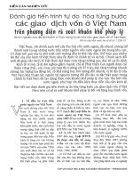 Đánh giá tiến trình tự do hóa từng bước các giao dịch vốn ở việt nam trên phương diện rà soát khuôn khổ pháp lý 