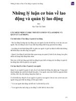 Những lý luận cơ bản về lao động và quản lý lao động 