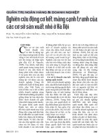 Nghiên cứu động cơ kết mảng cạnh tranh của các cơ sở sản xuất nhỏ ở hà nội 