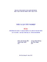 MÔ HÌNH tổ CHỨC và HOẠT ĐỘNG của đoàn THANH NIÊN xã văn PHÚ – HUYỆN NHO QUAN– TỈNH NINH BÌNH 