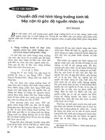 Chuyển đổi mô hình tăng trưởng kinh tế tiếp cận từ góc độ nguồn nhân lực 