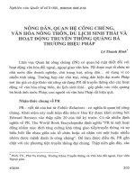Nông dân, quan hệ công chúng, văn hóa nông thôn, du lịch sinh thái và hoạt động truyền thông quảng bá thương hiệu pháp 