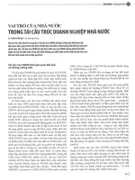 Vai trò của nhà nước trong tái cấu trúc doanh nghiệp nhà nước 