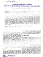 Tái cơ cấu doanh nghiệp nhà nước nhằm xây dựng môi trường kinh doanh cạnh tranh bình đẳng 