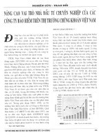 Nâng cao vai trò nhà đầu tư chuyên nghiệp của các công ty bảo hiểm trên thị trường chứng khoán việt nam 