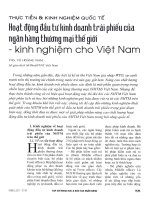 Hoạt động đầu tư kinh doanh trái phiếu của ngân hàng thương mại thế giới   kinh nghiệm cho việt nam 