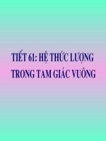 Hệ thức lượng trong tam giac vuông