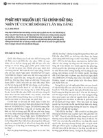 Phát huy nguồn lực tài chính đất đai nhìn từ cơ chế đổi đất lấy hạ tầng 