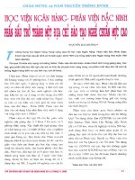 Học viện ngân hàng   phân viện bắc ninh phấn đấu trở thành một địa chỉ đào tạo nghề chuổn mực cao 