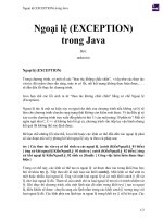 Ngoại lệ (EXCEPTION) trong java 