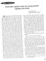 Phát triển nguồn nhân lực trong doanh nghiệp nhà nước 