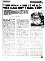Phòng phân tích và dự báo thị trường  tình hình kinh tế vĩ mô việt nam quý i năm 2009 