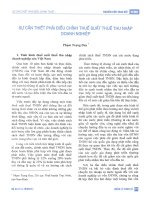 Sự cần thiết phải điều chỉnh thuế suất thuế thu nhập doanh nghiệp 